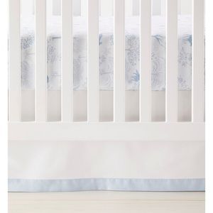 Serena and Lily Border Frame Crib Skirt - Sky Blue - Lightly Used